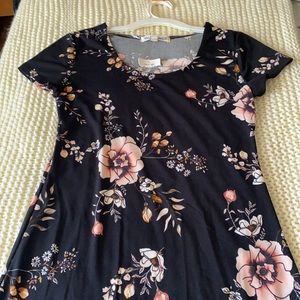 Black floral mini Dress